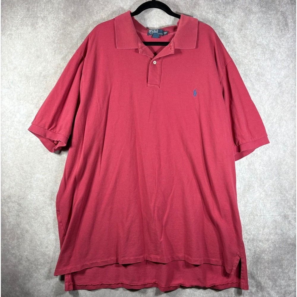 Polo Ralph Lauren Polo Shirt Mens 4XLT Pink Pique Short Sleeve Pony Logo Classic